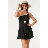C&CITY Badeanzug Ein-Schulter-Kleid Badeanzug
