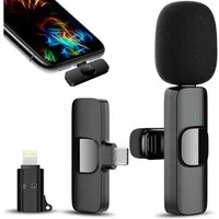 TUWENA Mikrofon iPhone/Android Lavalier Mikrofon Wireless, für Live-Streaming-Podcast