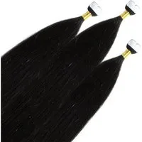 hair2heart Echthaar-Extension Premium Mini Tape Extensions #4/0 Dunkelbraun 60cm