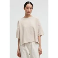 SENSES.THE LABEL Sweatshirt Kurzarm-Sweatshirt SO:Y mit Strukturstreifen