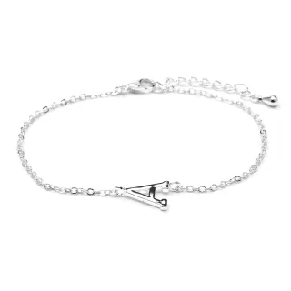 Luxenter Armband mit Silberfinish – Alphabet