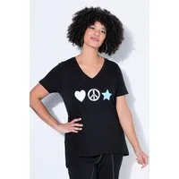 Angel of Style T-Shirt T-Shirt A-Linie Peace-Zeichen Halbarm