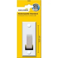 SCHELLENBERG Gurtwickler-Abdeckplatte Standard Maxi, 10,5 cm Lochabstand, langlebig aus Kunststoff, Zubehör für Einlassgurtwickler, Rollladen Abdeckblenden für Gurtwickler und Einlasswickler