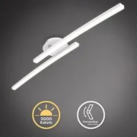 B.K.Licht Deckenleuchte LED Deckenlampe Weiß Modern 12W 3.000K - BKL1488, LED fest integriert, 2-flammig Schwenkbar 1.100lm Wohnzimmer