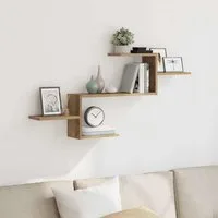 vidaXL Wandregal, Wandregal Artisan-Eiche 104x15x49 cm Holzwerkstoff