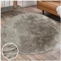 OTTO home Hochflor-Teppich Valeria Fellteppich kuschelig, rund, Höhe: 60 mm, Kunstfell, weiche Teppiche, Wohnzimmer, Schlafzimmer, Esszimmer