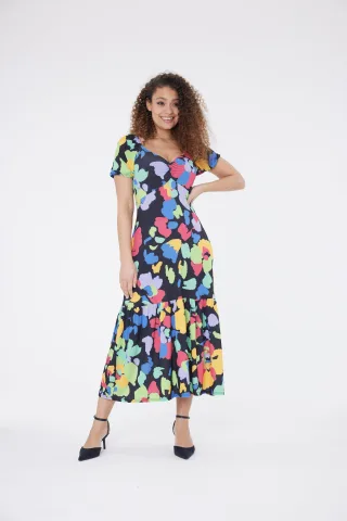 Fleur Mehrfarbiges Maxikleid