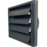 Häusler Onlinehandel GmbH Lüftungsgitter Edelstahl Abluftgitter LG-5010 BL DIN 100 Schwarz Lüftungsgitter, rostfreies Material