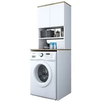 Skye Decor Waschmaschinenumbauschrank feuchtigkeitsbeständig, Badschrank Überbau, ideal für Badezimmer (Packung, 1-St., 1er Set) Platzsparend, Badregal