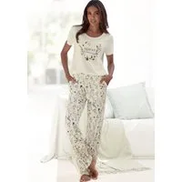 LASCANA Pyjama (Set, 2 tlg) mit schönem Blumenmuster