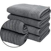 OTTO home Duschtücher Sanremo Premium, Premium Handtücher, 600 gr/m², 70x140cm, Frottier (Set, 4-St), mit Bordüre, flauschig und weich, dicke Qualität, 5 Jahre Garantie