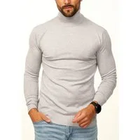DAILY COTTON Rollkragenpullover als Feinstrick Pulli in Slim Fit für Herren Männer Winterpullover - Casual & Business Look Rolli