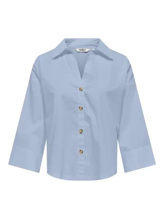 ONLY - ONLSAKI BERSA 3/4 SHIRT CC WVN Cashmere Blue - Gr. - M