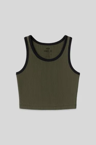 Rippenshirt ohne Ärmel