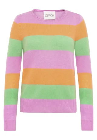 CARTOON - Kaschmir-Pullover purple/orange - Gr. - 46