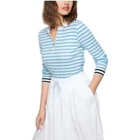 Marc Cain Langarmshirt Salty Breeze Premium Damenmode gestreift, figurnah