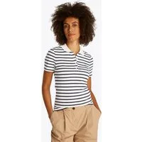 Tommy Hilfiger Poloshirt 1985 Slim Fit Pique Premium mit Logostickerei, Seitenschlitze