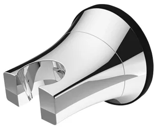 Neuesbad Brausehalter, chrom glänzend, Material Aluminium, zum Schrauben oder Saugnapfmontage NB1DEANH006K1