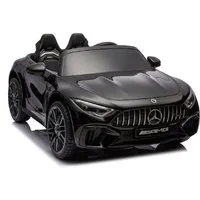 Elektro-Kinderauto "Mercedes SL63 AMG" - Lizenziert - FB+MP3+Ledersitz+EVA-Schwarz