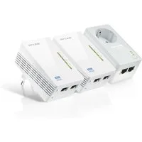 tp-link TL-WPA4220T KIT Netzwerk-Adapter, WLAN Powerline Adapter Triple Set, WLAN 300Mbit/s, AV600 Powerline
