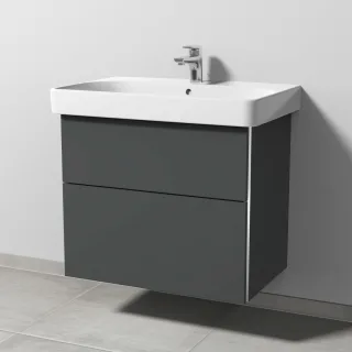 Sanipa 3way Waschtischunterbau zu Geberit Smyle Square Waschtisch mit 2 Auszügen, Anthrazit-Matt BR67222