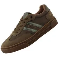 Mustang Shoes 15M0212001-olive Sneaker Retro-Schnürschuh mit geplostertem Schaftrand