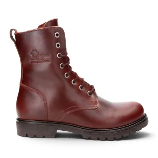 Panama Jack Wasserdichte warme Schnürstiefel aus bordeauxrotem Leder für Damen - Frisia-B45