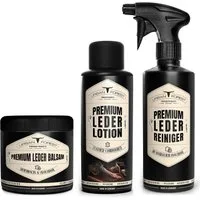 URBAN FOREST Sparset Leder Balsam + Leder Reiniger +Leder Lotion 3x 500ml Lederpflegeset (1 St)