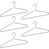 WENKO Kleiderbügel Modell Lux, (Set, 5-tlg), Garderobenbügel aus Aluminium, minimalistisches Design
