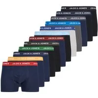 Jack & Jones Trunk JACSOLID Stretchkomfort, elastisch, bequem mit sportlichem Look (Packung, 12-St) bedruckt, modisch, eng anliegend, Baumwollmischung, Bündchen