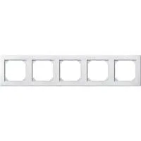 Rahmen fünffach waagerecht und senkrecht Montage Typ 484519 Thermoplast edelmatt weiß (matt), Retail