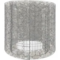 relaxdays Hochbeet Runde Gabione Steinkorb aus Stahl, 90 x 80 cm