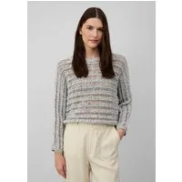 s.Oliver Longpullover Strickpullover Pullover aus Ajourstrick mit U-Boot-Ausschnitt und Fledermausärmeln
