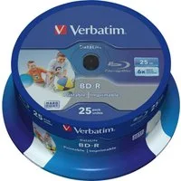 Verbatim Blu-ray-Rohling Blu-ray BD-R SL 25GB 6x 25er bedruckbar 43811, Bedruckbar, Antikratzbeschichtung
