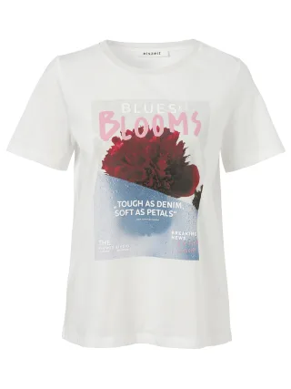 eiszeit - T-Shirt Rundhals 1/2 Arm Druck Motiv offwhite multicolor - Gr. - 46