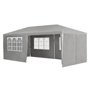 Juskys Partyzelt, Grau, Metall, 300x250x600 cm, Sonnen- & Sichtschutz, Pavillons & Pergolas