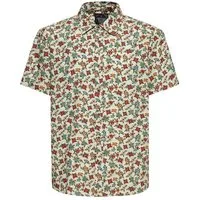 KingKerosin Kurzarmhemd Tattoo Flowers mit floralem Allover-Print
