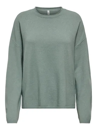ONLY - ONLLOYAL AMALIO LS O-NECK KNT NOOS Chinois Green - Gr. - XS