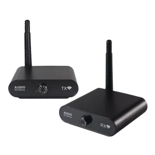 AU2410 Wireless Audio Transmitter and Receiver 15ms Low Latency 100m Range Hi-Fi Stereo Sound Support One to Many Plug a