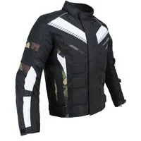 Alpha Speeds Motorradjacke Herren Motorrad Biker Textil Jacke Wasserdicht Jacke mit Protektoren Belüftungssysteme, Innenjacke trennbar: All Season, SLIM Camo-Grün