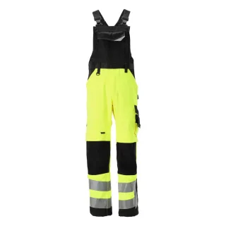 MASCOT Newcastle Latzhose mit Knietaschen SAFE SUPREME Hi-vis Gelb / Schwarz 48 - 15569-860-1709-76C48