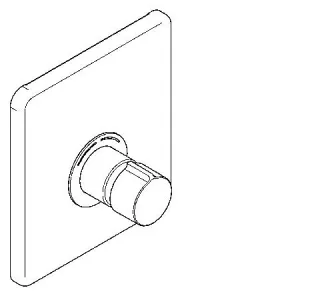KWC Aquarotter Duscharmatur, F5, hydr., Mischer, Unterputz, Umrüstung AQRM657/675, 2030051017 2030051017