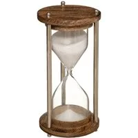 Atmosphera Créateur d'intérieur Dekoobjekt Deko Sanduhr, Mangoholz und Metall (Deko-Objekt, Deko-Objekt)