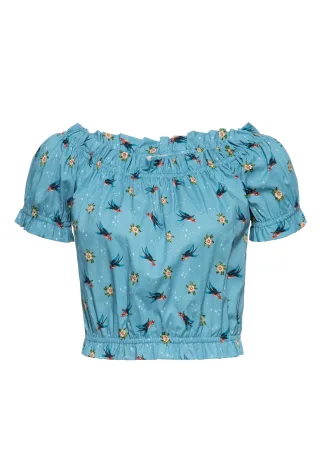 Queen Kerosin Damen Cropped Top Oldschool Tattoo