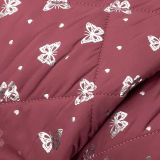 Steppstoff "Schmetterlinge", mauve