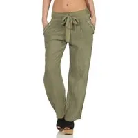 malito more than fashion Leinenhose malito Damen Hose aus Leinen, Stoffhose in Unifarben, feine Freizeit feine Leinen Hose mit Stoffbindegürtel