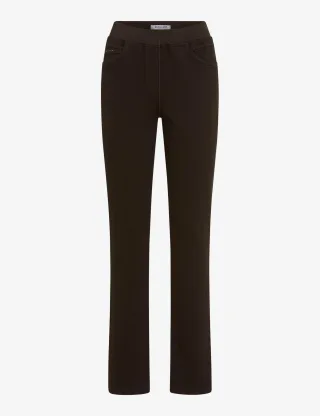 Raphaela by Brax Damen Five-Pocket-Hose Style PAMINA DARK CHOCOLATE, denim dunkelbraun, Gr. 36