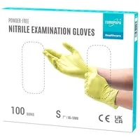 EUROPAPA Nitril-Handschuhe Medical Einmalhandschuhe Untersuchungshandschuhe (100 Stück, puderfrei ohne Latex, Gummihandschuhe) unsteril latexfrei disposible gloves