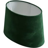 B&S Lampenschirm Lampenschirm oval Velvet grün B:20,5x12/T:17x10/H:14cm, Jinming