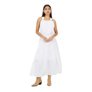 Brave Soul - Midikleid für Damen, Neckholder, Ärmellos (Weiß)